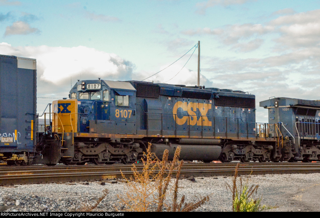 CSX SD40-2 Locomotive in the yard